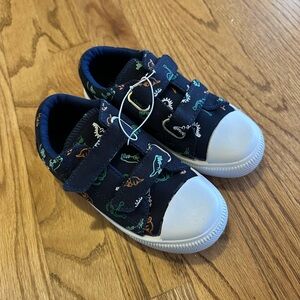 NWT Navy Blue Dinosaur Velcro Sneakers size 12